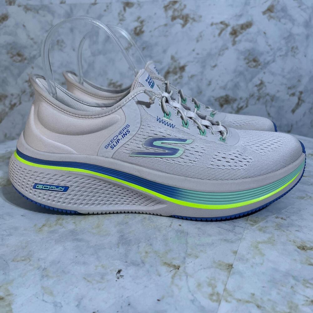 Skechers Go Run Elevate Slip Ins Women's Sz 8 Running Shoes Gray Comfort Sneaker